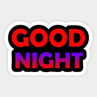 good night art design Sticker